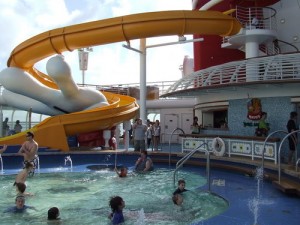Pool Slide at the Mickeys Pool - Disney Magic